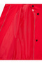 Crinkle Parachute Fabric Button Detailed Pocketed Stand Collar Water Repellent Crop Raincoat - 8