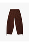 Cotton Gabardine Cargo Pants with Lace-Up Waist, Pockets and Stopper Details - 2