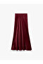 Viscose Fish Cut Midi Satin Skirt - 2