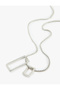 Geometric Pendant Necklace with Dangle - 2