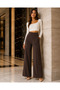 Women's High Waist Stitched Hem Detailed Modal Fabric Palazzo Trousers - 3