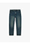 Cotton Pocketed Regular Waist Vintage Straight Fit Jean Trousers