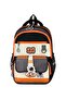Product Title: Astronaut Patterned Boys' School Bag Set of 3 with Lunch Box and Pen Holder Orange Black - 3