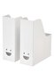 Magazine File, White Recycled Board, Foldable, Pack of 2
