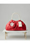 Royale Series Red Satin Pearl Handle Pull-Strap Rose Patterned Handmade Luxury Bag, Wedding, Evening Dress, Engagement, Celebration, Daily Use.