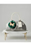 Royale Series Gray Satin Pearl Handle Pull-Strap Rose Patterned Handmade Luxury Bag, Wedding, Evening Dress, Engagement, Celebration, Daily Use. - 2