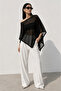Women's Poncho with Soft and Flexible Fabric, Low Shoulder Cut, Fine Weaving, Asymmetrical Transparent Poncho