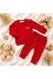 Wooden Button Detail Stylish Baby Set - 2