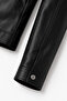 Men's Black Leather Jacket Premium Quality Classic Collar - 5