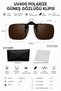 Polarized Sunglasses Clip Uv400 Protection over Glasses Clip Lightweight with Mechanism - 2