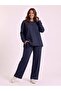 Plus size lycra modal fabric pocketed slit comfortable cut tracksuit set