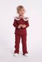 Burgundy Embroidered Camisole Set-1106
