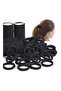 50-Pack Black Girl Elastic Hair Ties - Stylish Ponytail Bracelet Set with Durable Rubber String for Trendy Hairstyles - 3
