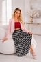 Women's Lined Tulle Long Skirt with Elastic Waist, Colorful Gradient, Comfortable Maxi Skirt - 7