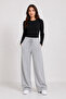 3-Piece Women's Sports Sweatpants Black Gray Navy Blue Wide Leg Casual Use - 4