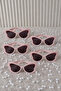 Light Pink 5 Pieces Butterfly Patterned Bride and Groom Party Glasses, Wedding, Engagement, Henna, Bachelorette, Photo Shoot, Birthday, Bride to Be, Circumcision and Organization Accessory Glasses