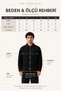 Men's Navy Blue Premium, Gabardine, Contrast Stitched Snap Fastener Oversize, Seasonal Jacket - 8
