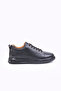 Weston Black 100% Genuine Leather Men's Sneaker Shoes
