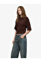 Viscose Blended Layered Collar Off-The-Shoulder Bat Sleeve Blouse - 2