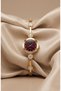 Women's Steel Watch with Cuff Strap Gold Color & Burgundy Dial Stone-Studded Watch Vintage Watch Old Money Classic Stylish Elegant Premium Women's Wristwatch |   Luxury Edition 2026 - 5