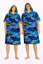 Pool Sea Poncho Bathrobe 100% Cotton