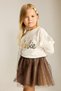 Barbie Printed Ruffle Detailed Crew Neck Combed Cotton Long Sleeve T-Shirt Baby Girl I1016A526Au - 3