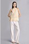 100% Cotton Regular Fit Lace Detailed Halter Neck Muslin Tank Top H0432Ax26Hs - 2
