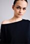 Loose Fit Boat Neck Lace Trim Basic Sweatshirt I2476Ax26Au - 4