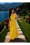 Women's Polka Dot Patterned Boat Neck Draped Dress - 5
