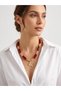 Floral Stone Design Pinterest Necklace |   Does Not Darken |   Women's Necklace with Gift Box - 2