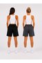 Women's 2-Piece Shorts Set Black Smoked – Elastic Waist, Lace-Up, Pockets, Comfortable Fit, Sports Bermuda Shorts - 3