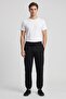 Men Regular Fit Brand Logo Jogger Pants, Black - 2