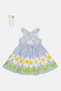 Kids Girl 2Pcs Stripe Dress With Hair Clip Set, Multicolor - 3