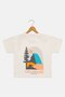 Kids Boy Short Sleeve Brand Logo T-Shirt, Off White - 3