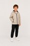 Boys' Stone Lined Hooded Waterproof and Windproof Zippered Seasonal Raincoat - 3