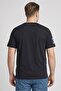 Men Crew Neck Short Sleeve Brand Logo T-Shirt, Dark Navy - 4