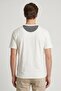 Men Crew Neck Short Sleeve Textured T-Shirt, Beige - 4