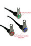 Blue Light-ON-OFF Stainless Steel LED Motorcycle Switch ON-OFF Handlebar Adjustable Mount Waterproof - 8