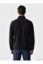 Vizyon New Season Black Stand Collar Men's Fleece Zippered Sweatshirt - 3