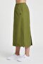 Womens DARE TO Midi Woven Skirt - Green - 3