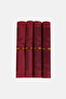 4 Pieces Star Pattern Placemats, Red