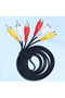 BSN 3m black 3RCA to 3 RCA Cable Audio Video AV Male to Female Extension Cable 1.5m 3m 5m 10M - 6