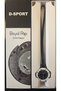 Charm Keychain and Bag Accessory with Black Leather Watchband