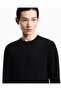 Men's Regular Fit Cotton Crew Neck Long Sleeve Black Sweatshirt - 3