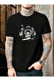 Men'S Camera Pattern Summer Casual Round Neck Short Sleeve T-Shirt, Plus Size - 2