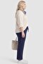 Relaxed Fit Rayon Trousers Dark Navy Blue - 5