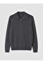 Anthracite Regular Fit Men's Knitwear Cardigan - 5