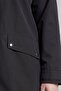Torba Pocketed Short Trench Coat Black - 6