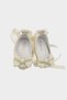 Stoned Genuine Leather Baby Girl Ballerina Cream - 5