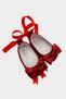 Stoned Genuine Leather Baby Girl Ballerina Flats Red - 5